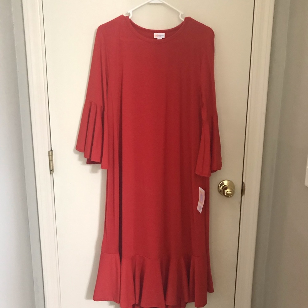 Red Lularoe Maurine dress XL